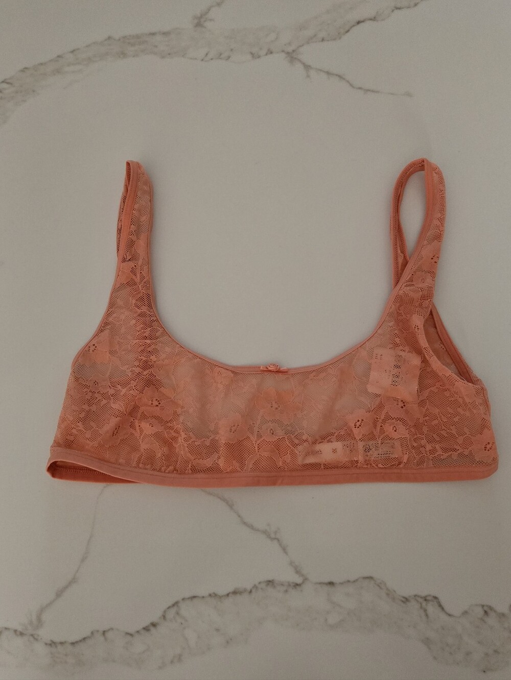 NWT Anthropologie Lace Bralette in Peach - Women Intimates